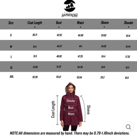 Burgundy Raincoat/Windbreaker Size 2XL - Picture 9 of 9